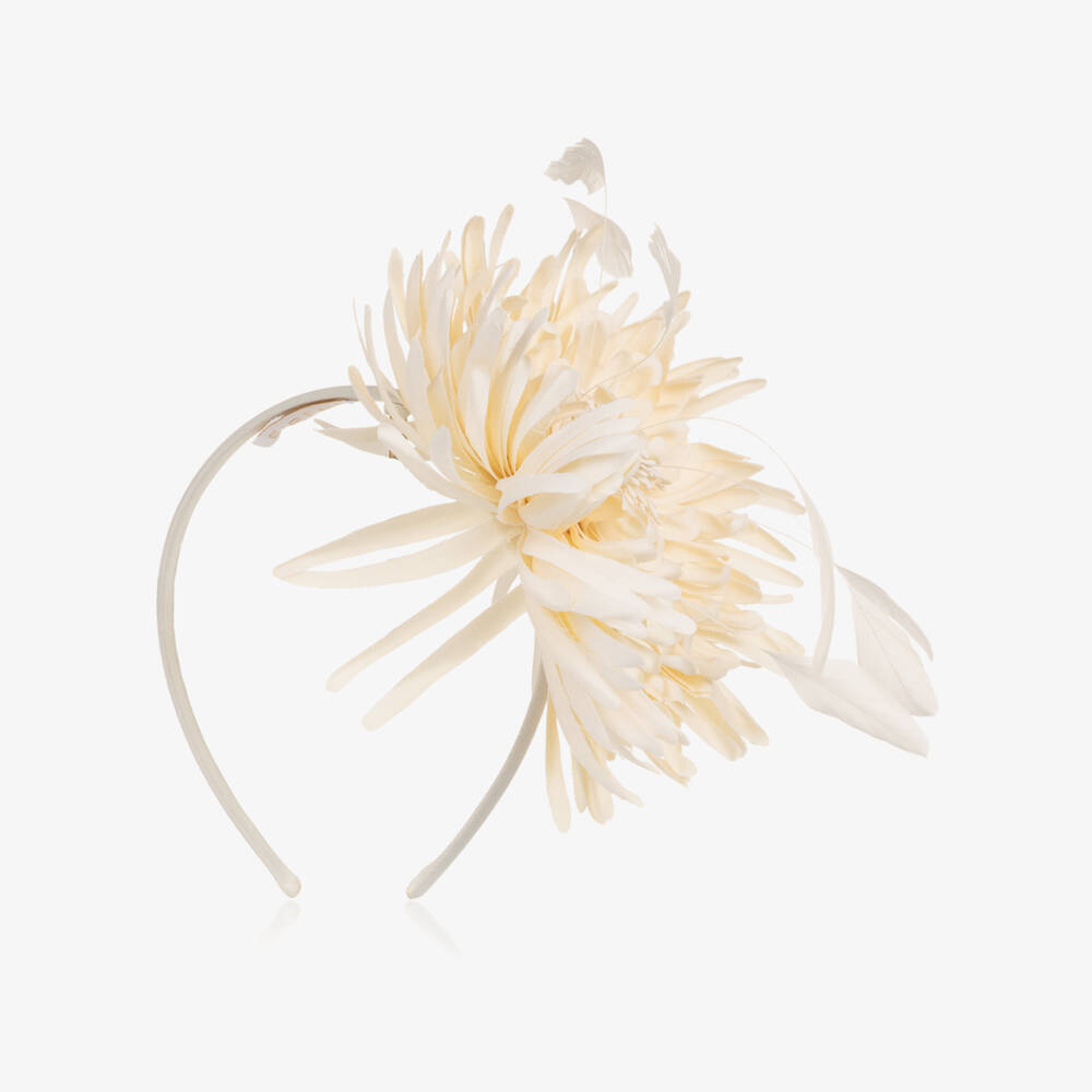 EIRENE-Girls Ivory Floral Hairband | Childrensalon