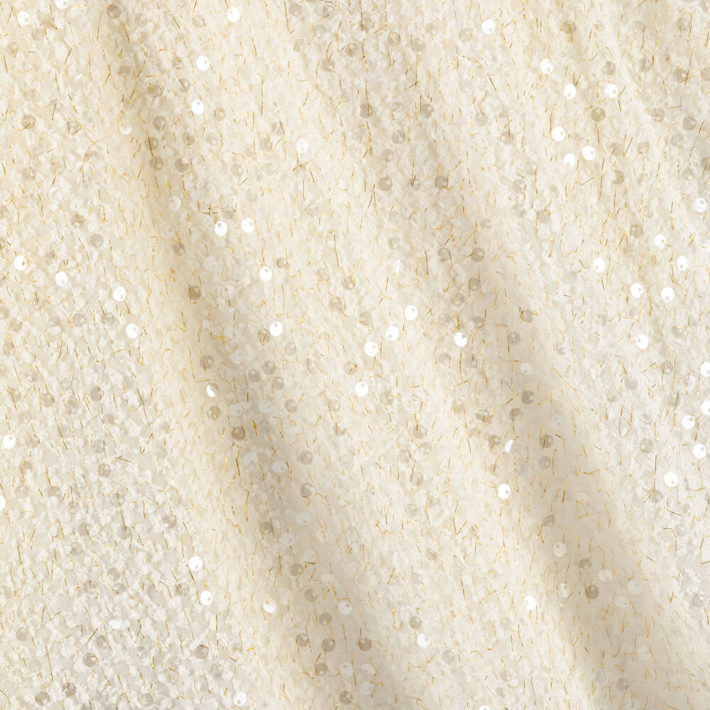 EIRENE-Платье кейп кремовое с пайетками для девочек | Childrensalon