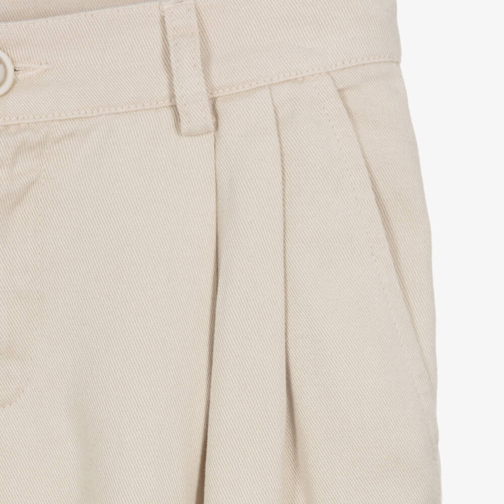 Eleventy-Boys Beige Chino Style Trousers | Childrensalon