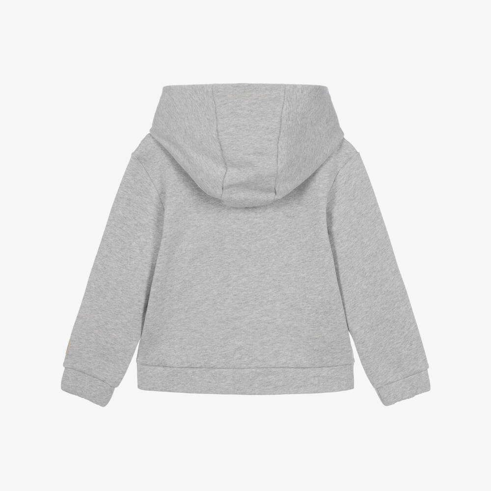 Eleventy-Boys Grey Marl Hoodie with Silky Pockets | Childrensalon