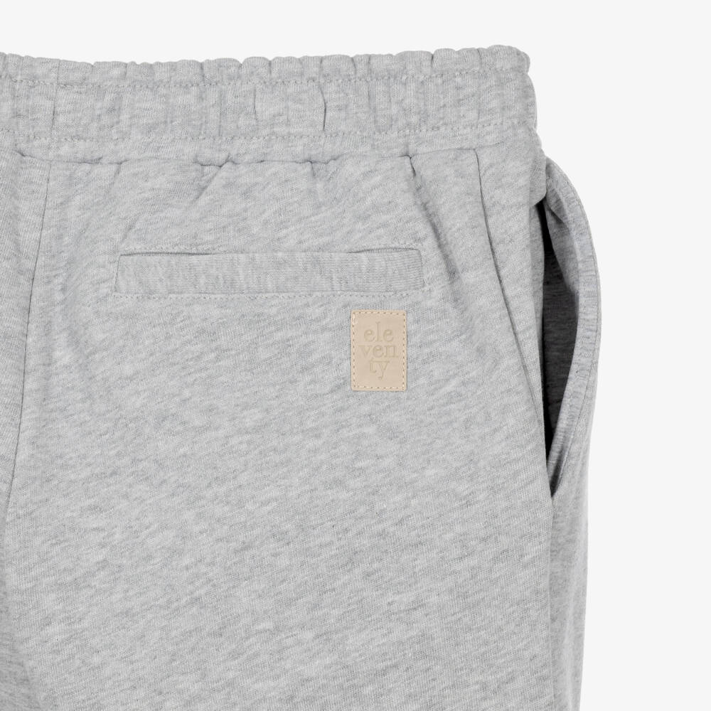 Eleventy-Boys Grey Marl Joggers with Silky Cargo Pocket | Childrensalon