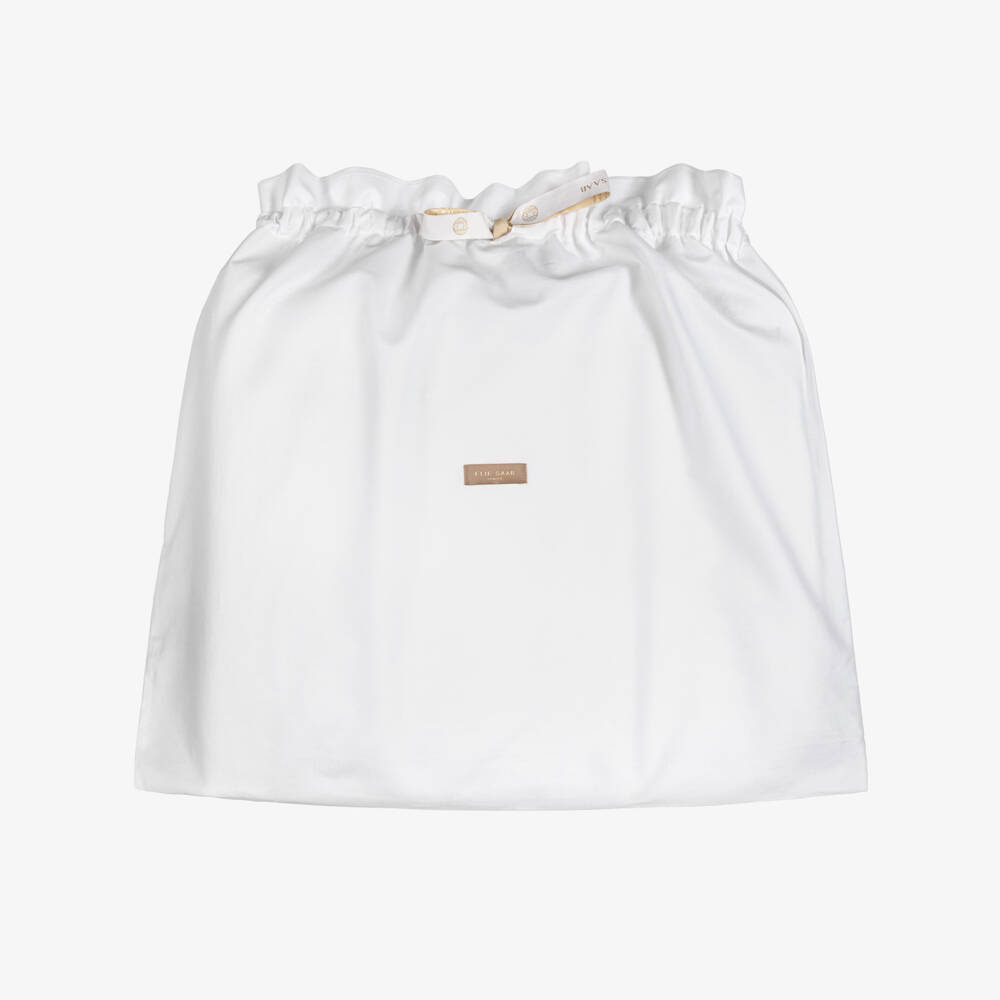 Elie Saab-Baby Girls Ivory Embroidered Padded Nest (73cm) | Childrensalon