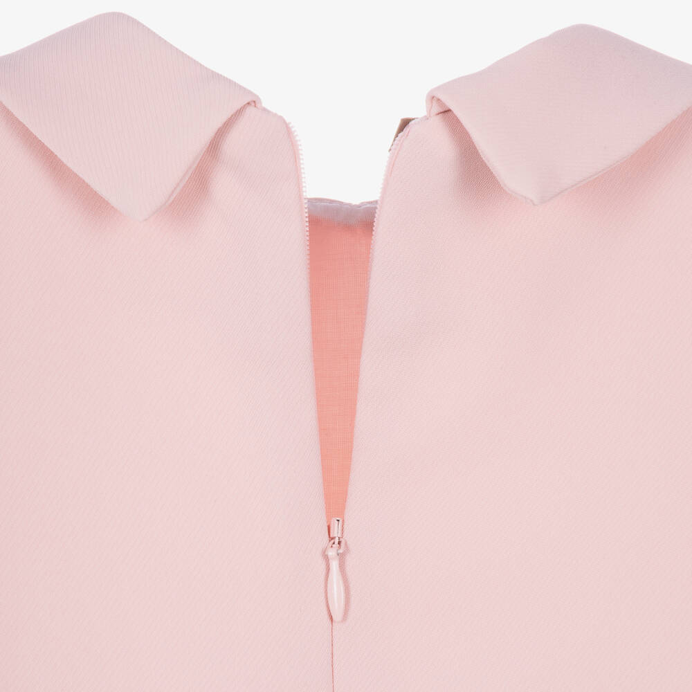 Elie Saab-Baby Girls Pink Dress with Embroidered Link Design | Childrensalon