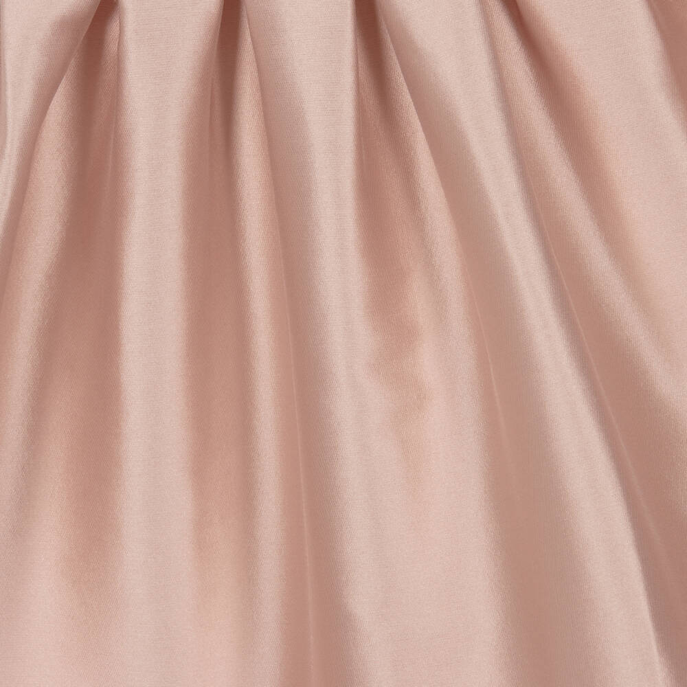 Elie Saab-فستان ساتان بأكمام منفوخة لون زهري للبنات الرضع | Childrensalon