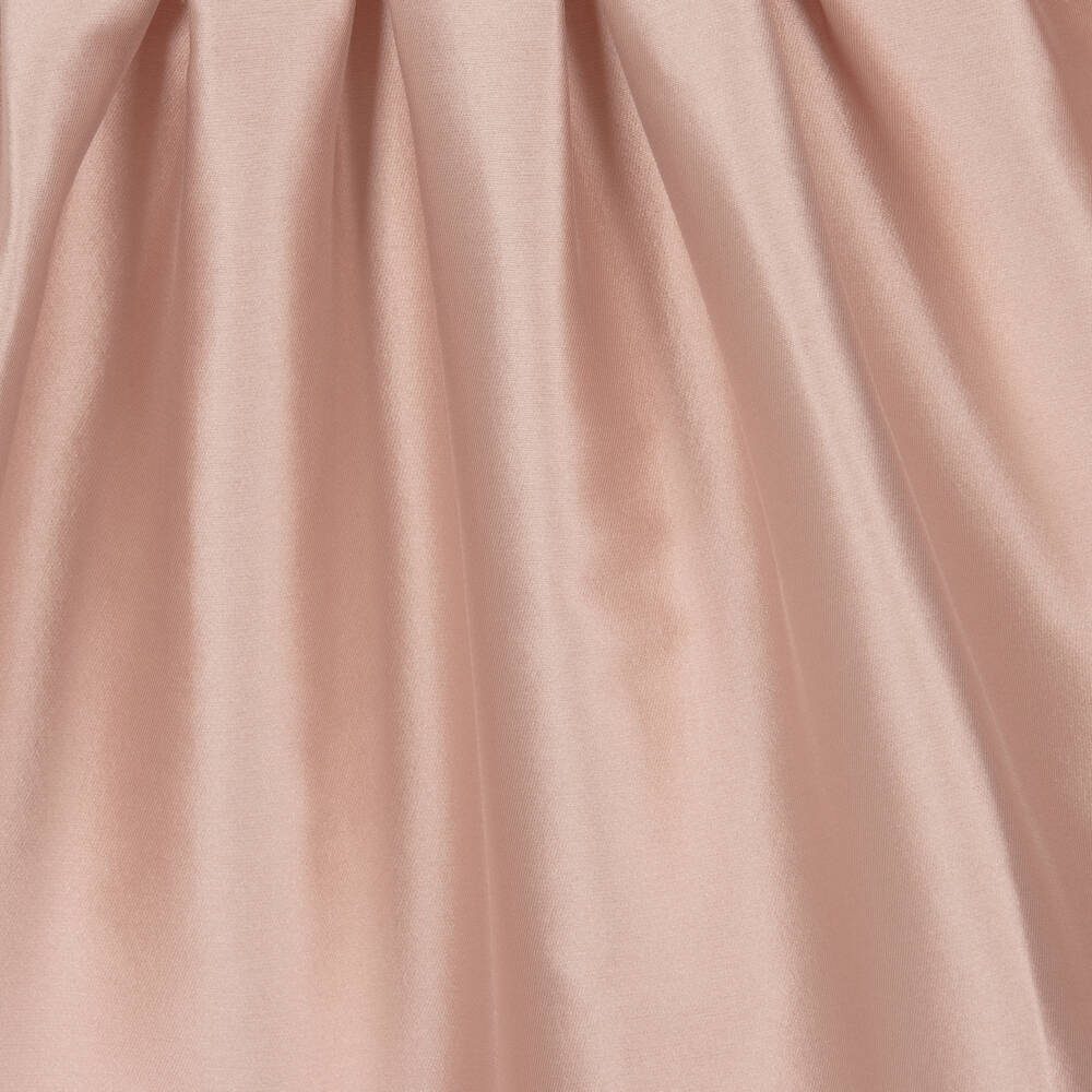 Elie Saab-فستان ساتان بأكمام منفوخة لون زهري للبنات | Childrensalon