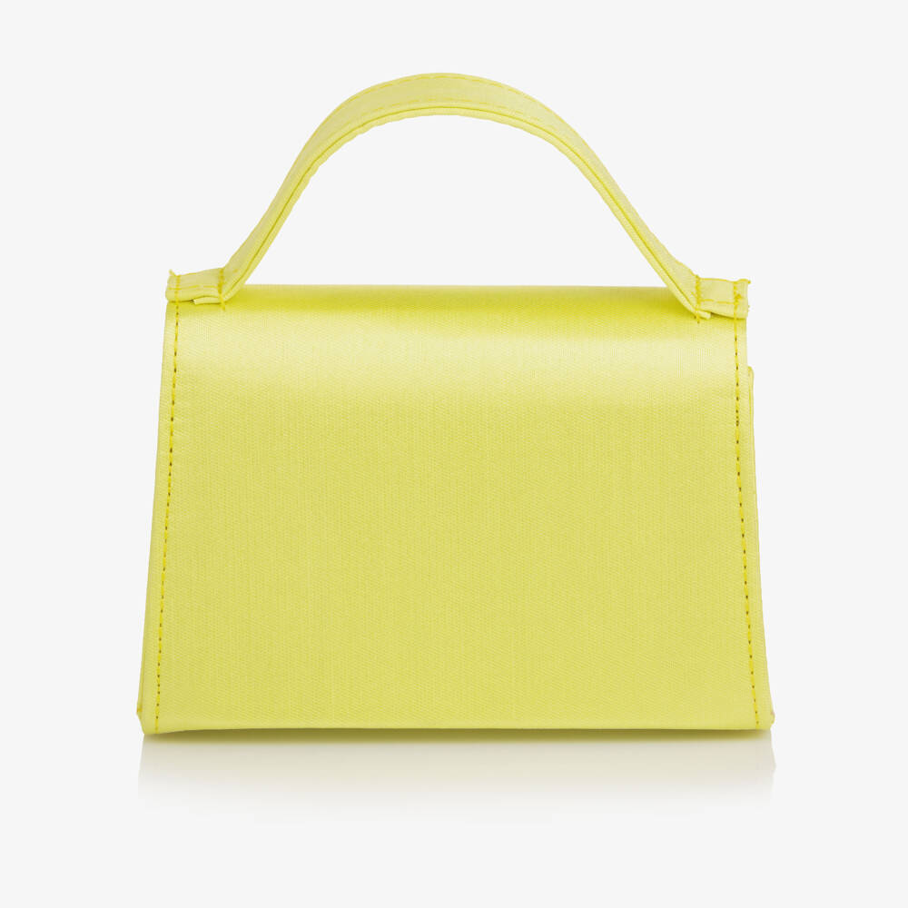 Elie Saab-Girls Yellow Satin Handbag (13cm) | Childrensalon