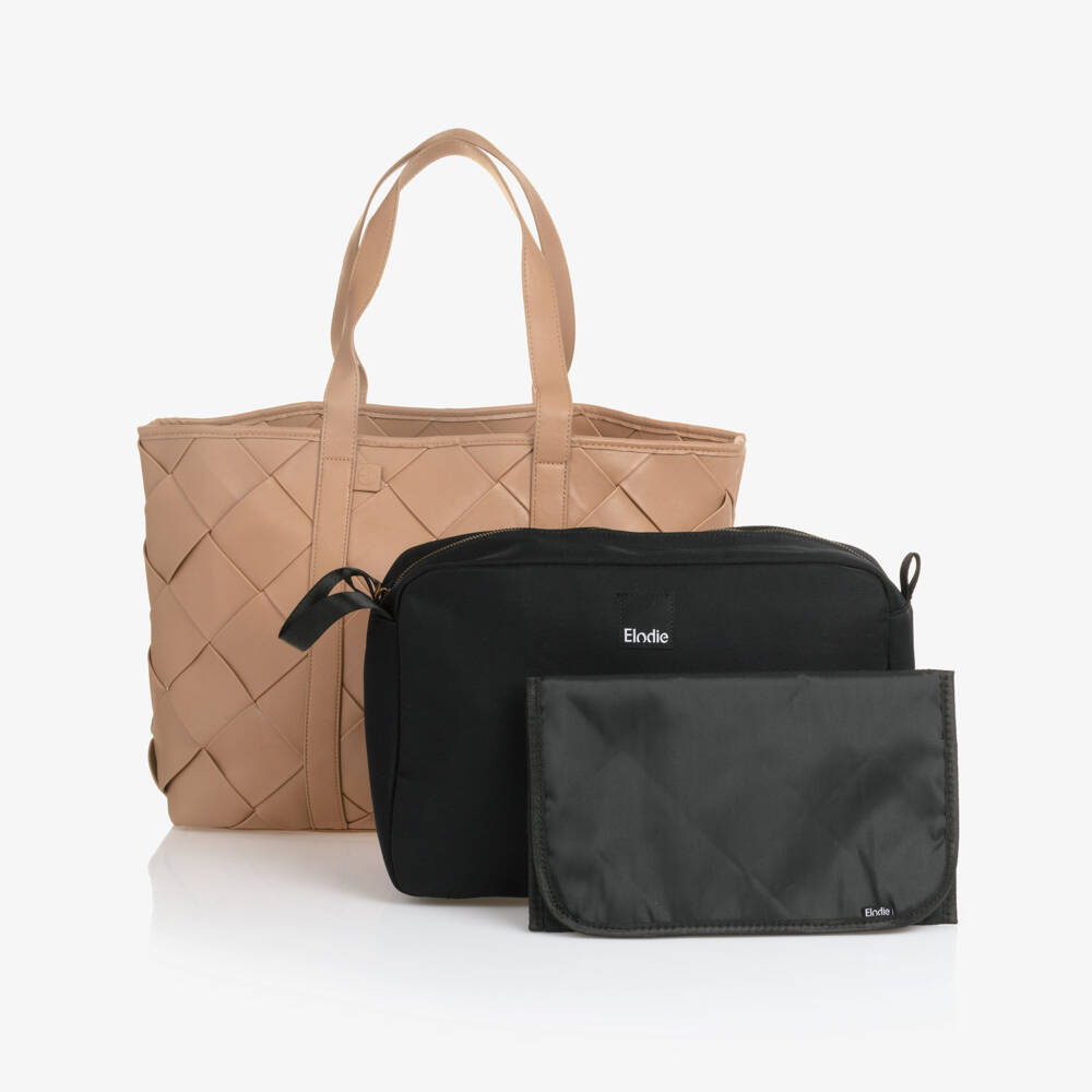 Elodie-Beige Faux Leather Changing Bag (53cm) | Childrensalon