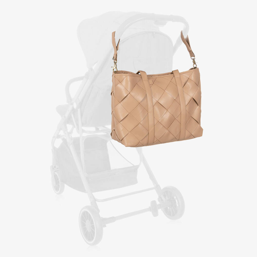 Elodie-Beige Faux Leather Changing Bag (53cm) | Childrensalon