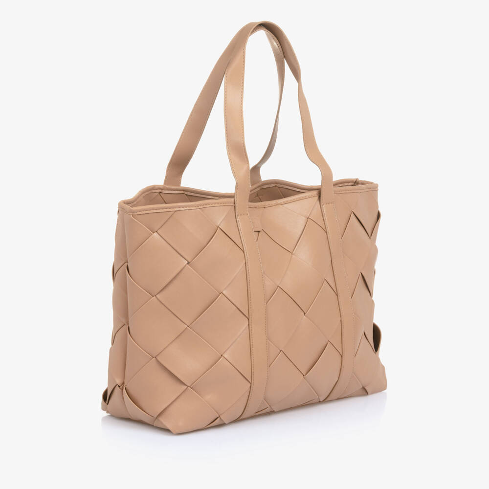 Elodie-Beige Faux Leather Changing Bag (53cm) | Childrensalon
