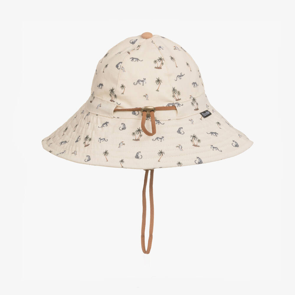 Elodie-Beige Garden Leo's Resort Sun Hat (UPF30+) | Childrensalon