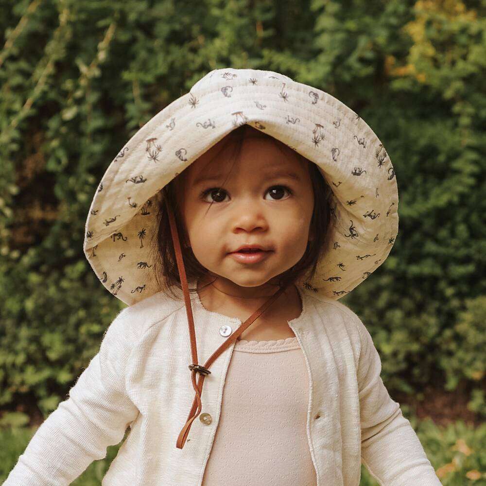 Elodie-Beige Garden Leo's Resort Sun Hat (UPF30+) | Childrensalon