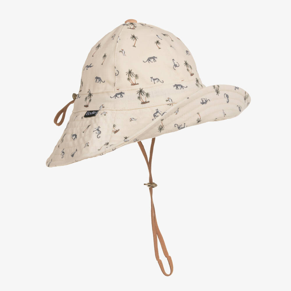 Elodie-Beige Garden Leo's Resort Sun Hat (UPF30+) | Childrensalon