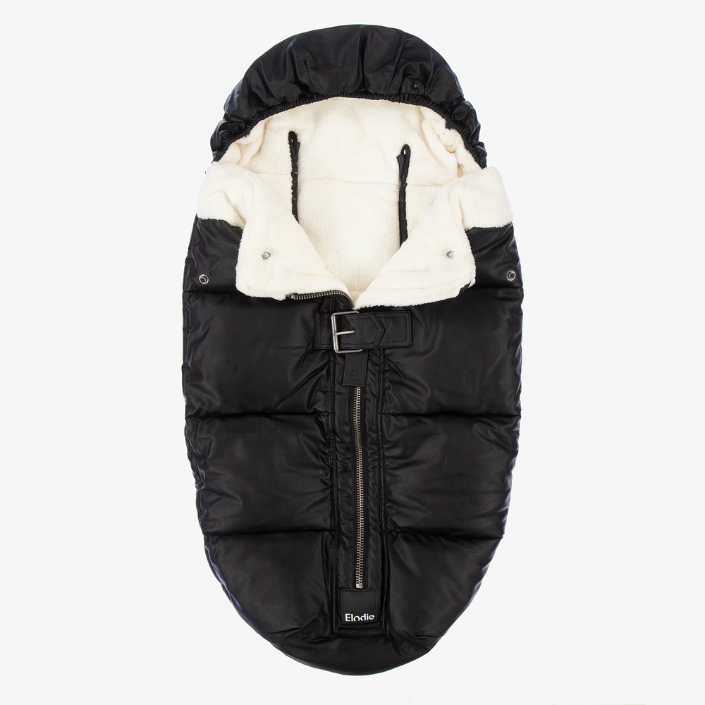 Elodie-Black & Ivory Footmuff (95cm) | Childrensalon