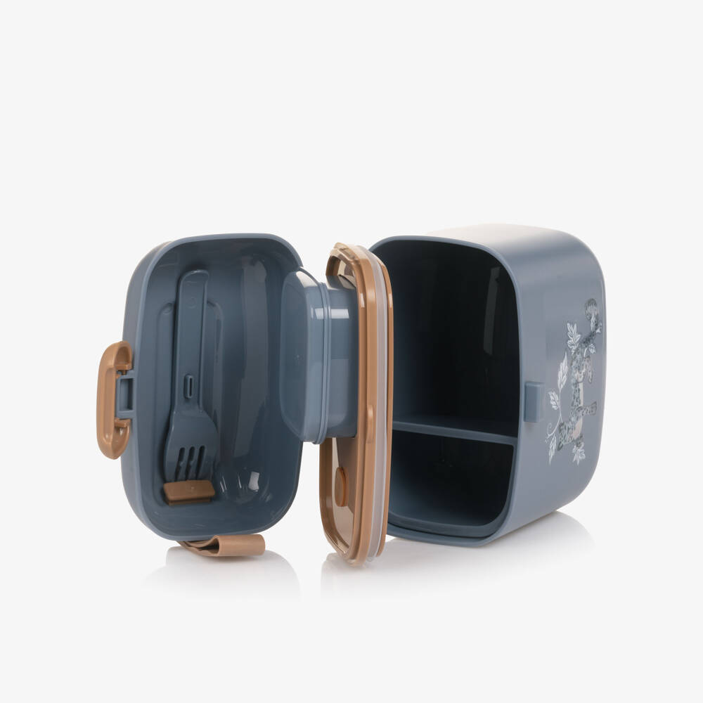 Elodie-Blue Leopard Lunch & Snack Box (14cm) | Childrensalon