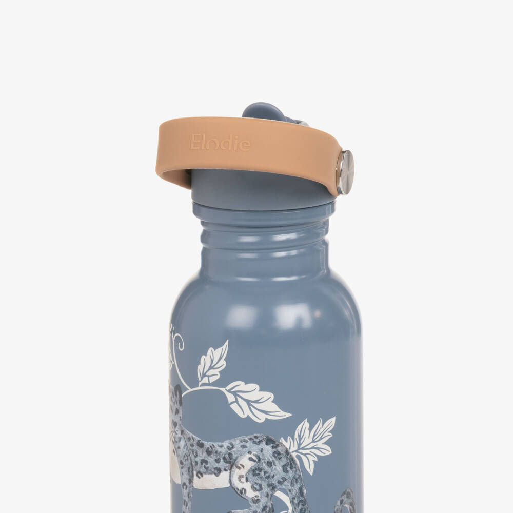 Elodie-Blue Leopard Water Bottle (16cm) | Childrensalon