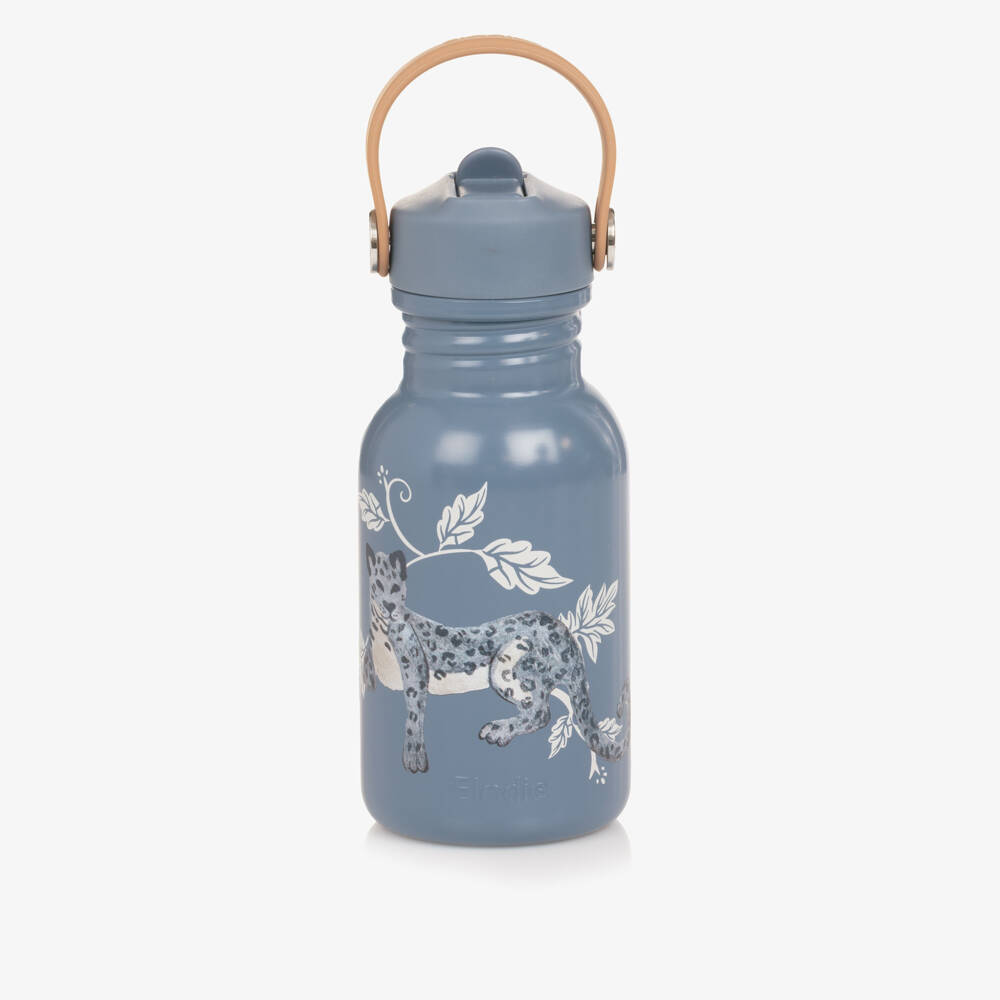Elodie-Blue Leopard Water Bottle (16cm) | Childrensalon