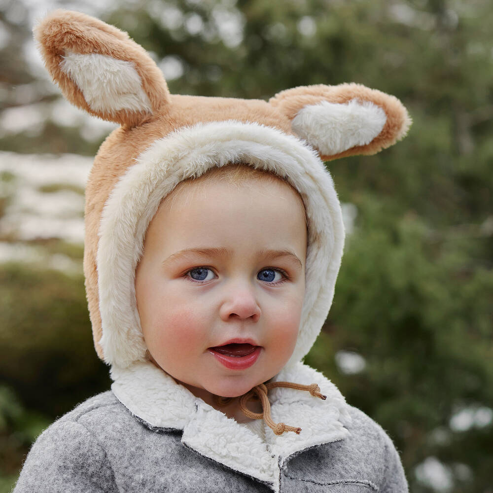 Elodie-Brown Bunny Rabbit Baby Hat | Childrensalon
