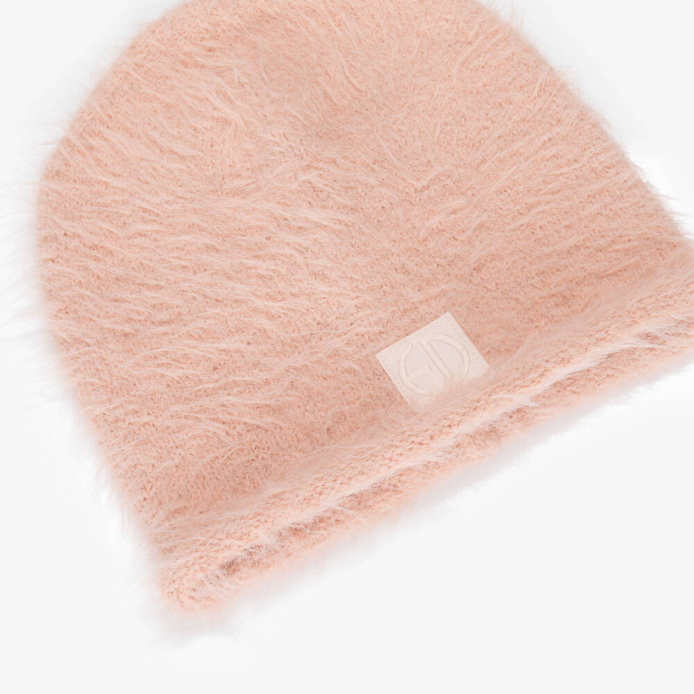 Elodie-قبعة بيني محبوكة لون وردي للبنات | Childrensalon