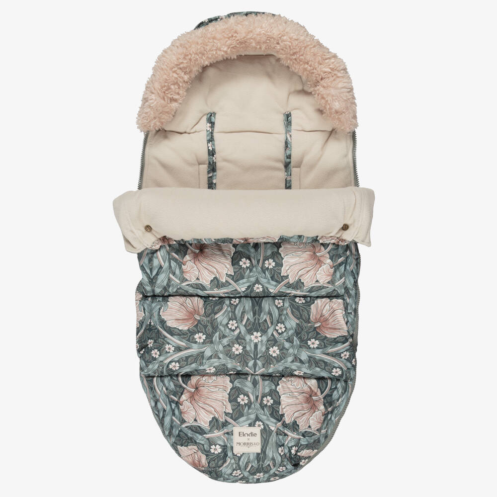 Elodie-Green William Morris Floral Footmuff (95cm) | Childrensalon