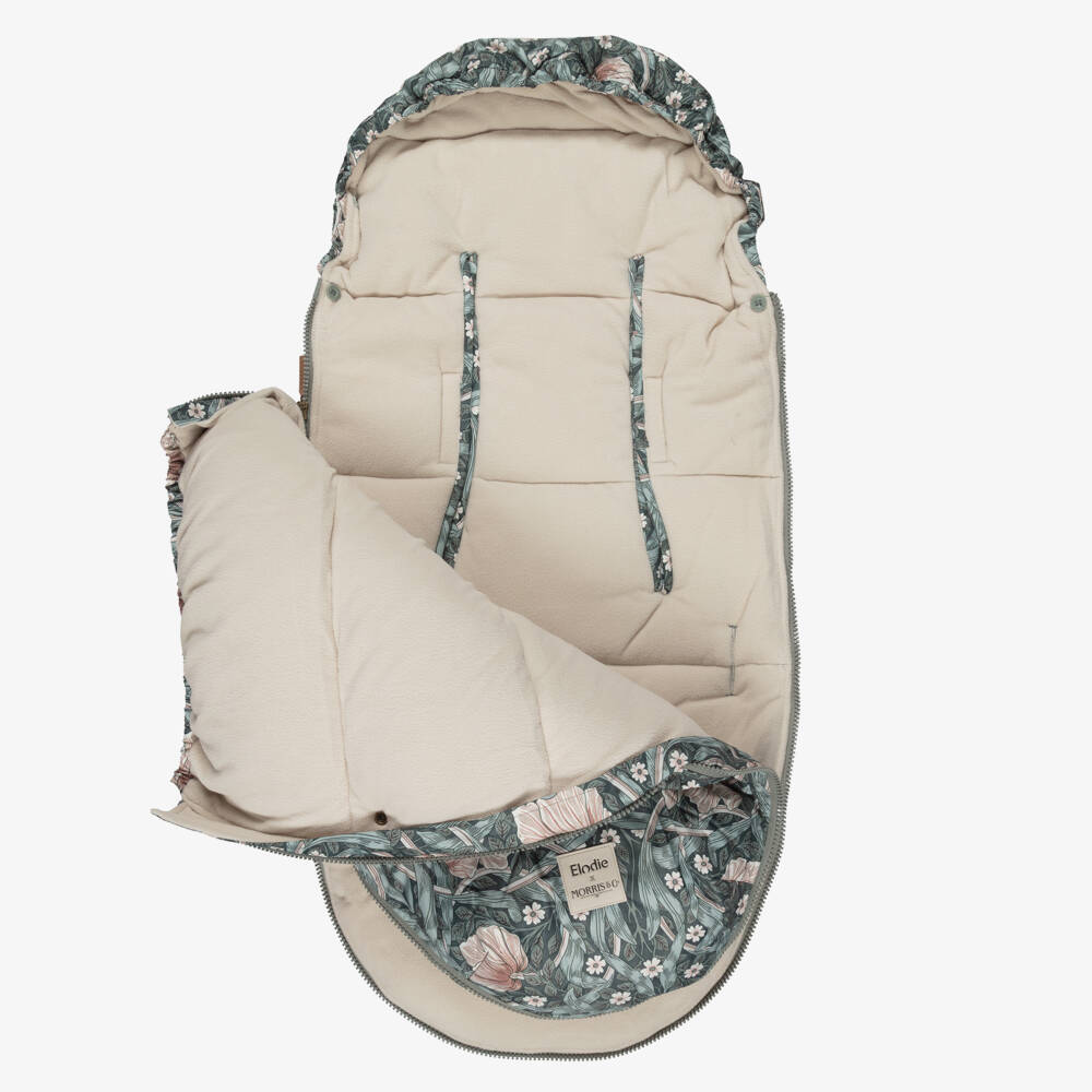 Elodie-Green William Morris Floral Footmuff (95cm) | Childrensalon
