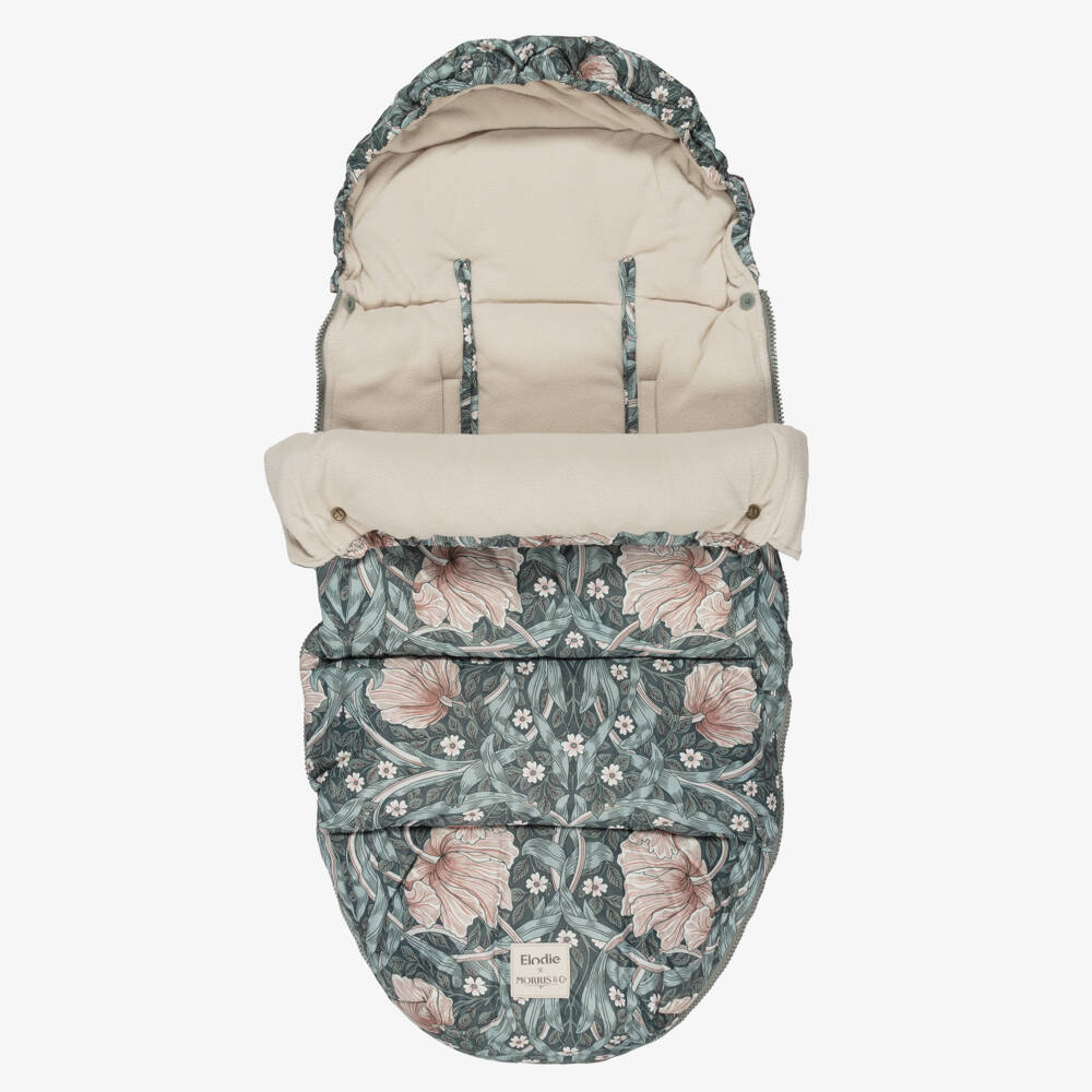 Elodie-Green William Morris Floral Footmuff (95cm) | Childrensalon