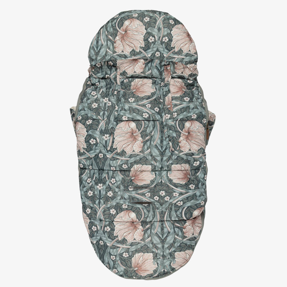 Elodie-Green William Morris Floral Footmuff (95cm) | Childrensalon
