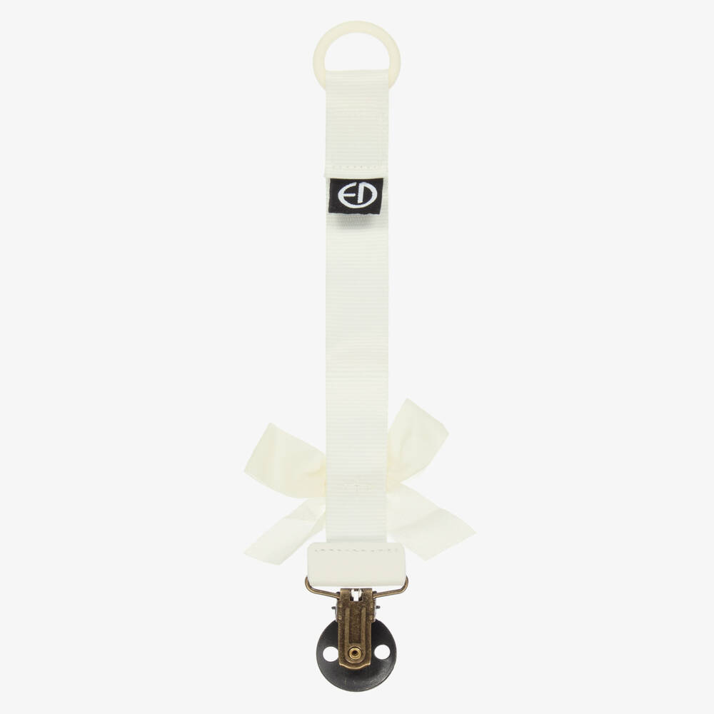 Elodie-Ivory Bow Dummy Clip | Childrensalon