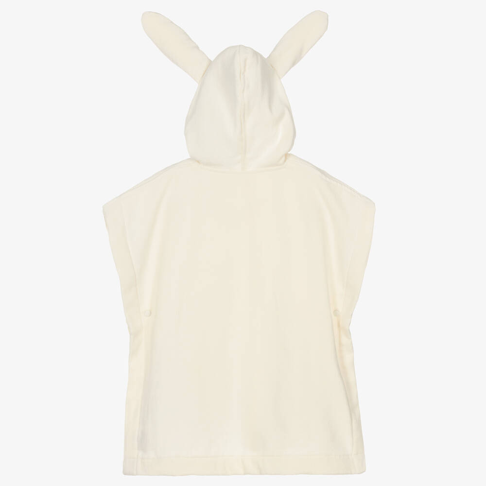 Elodie-Ivory Cotton Poncho Towel | Childrensalon