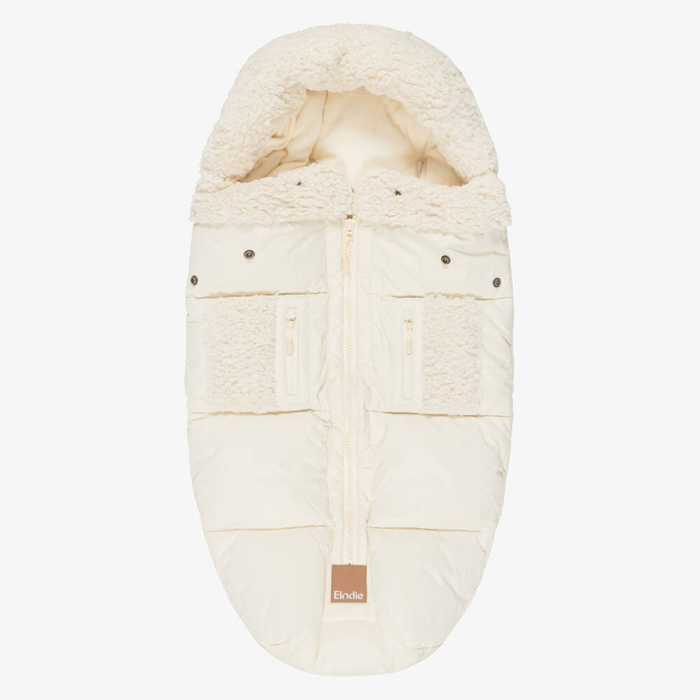 Elodie-Конверт для ног кремовый из шерпы (110см) | Childrensalon