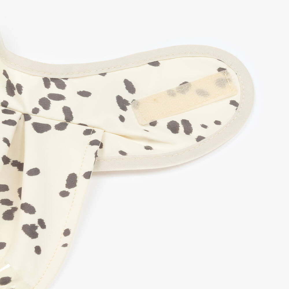 Elodie-Ivory Spotty Dalmation Baby Bib | Childrensalon