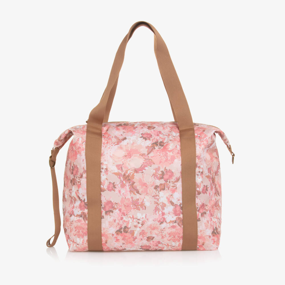 Elodie-حقيبة تغيير الحفاضات بنقشة ورود لون زهري (50 سم) | Childrensalon