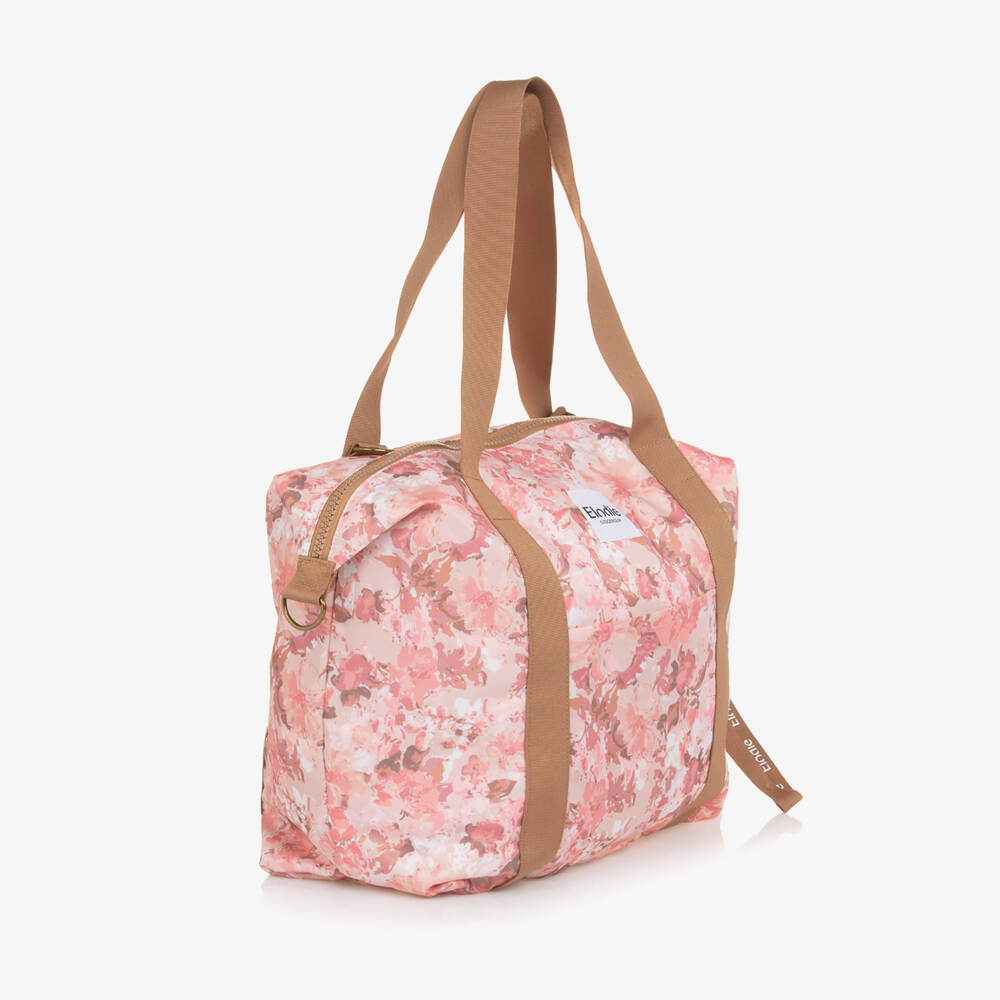 Elodie-حقيبة تغيير الحفاضات بنقشة ورود لون زهري (50 سم) | Childrensalon