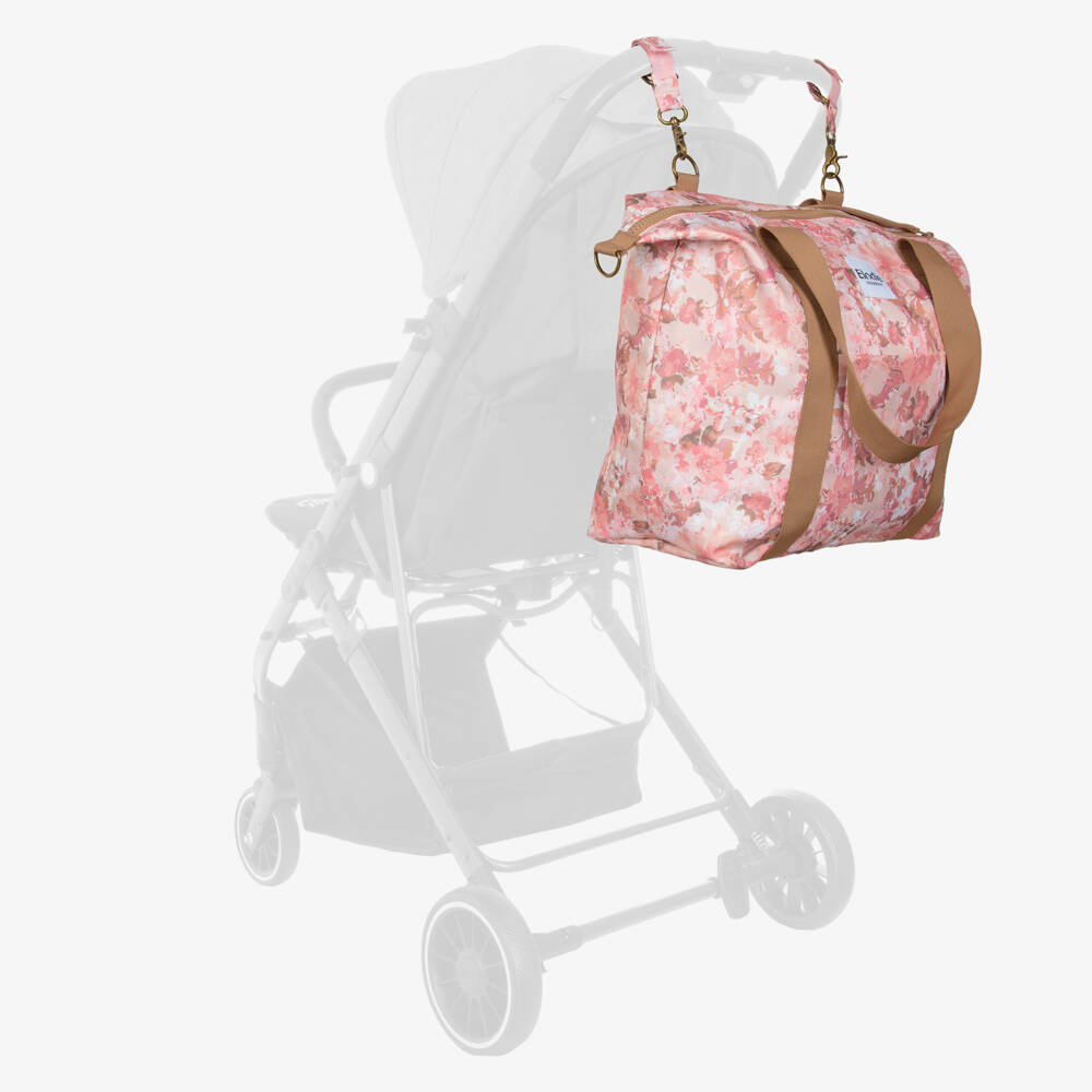 Elodie-حقيبة تغيير الحفاضات بنقشة ورود لون زهري (50 سم) | Childrensalon