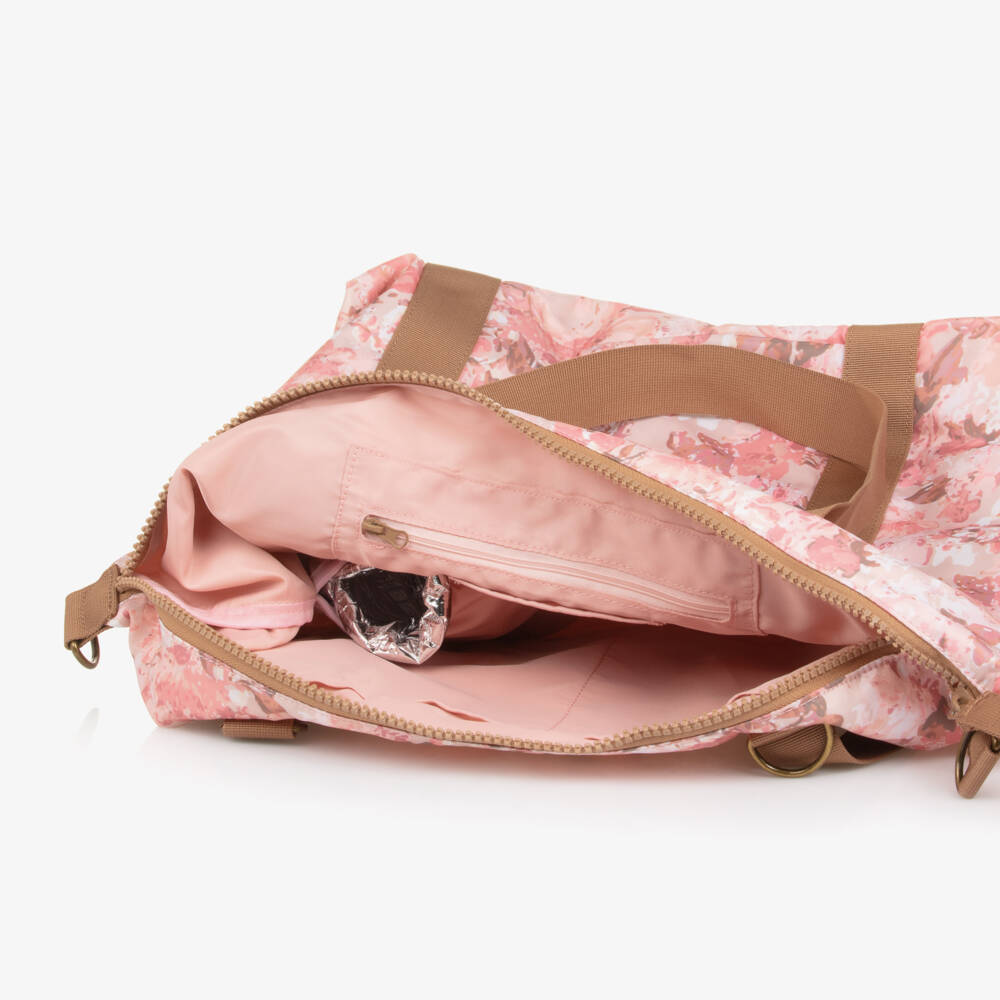 Elodie-حقيبة تغيير الحفاضات بنقشة ورود لون زهري (50 سم) | Childrensalon
