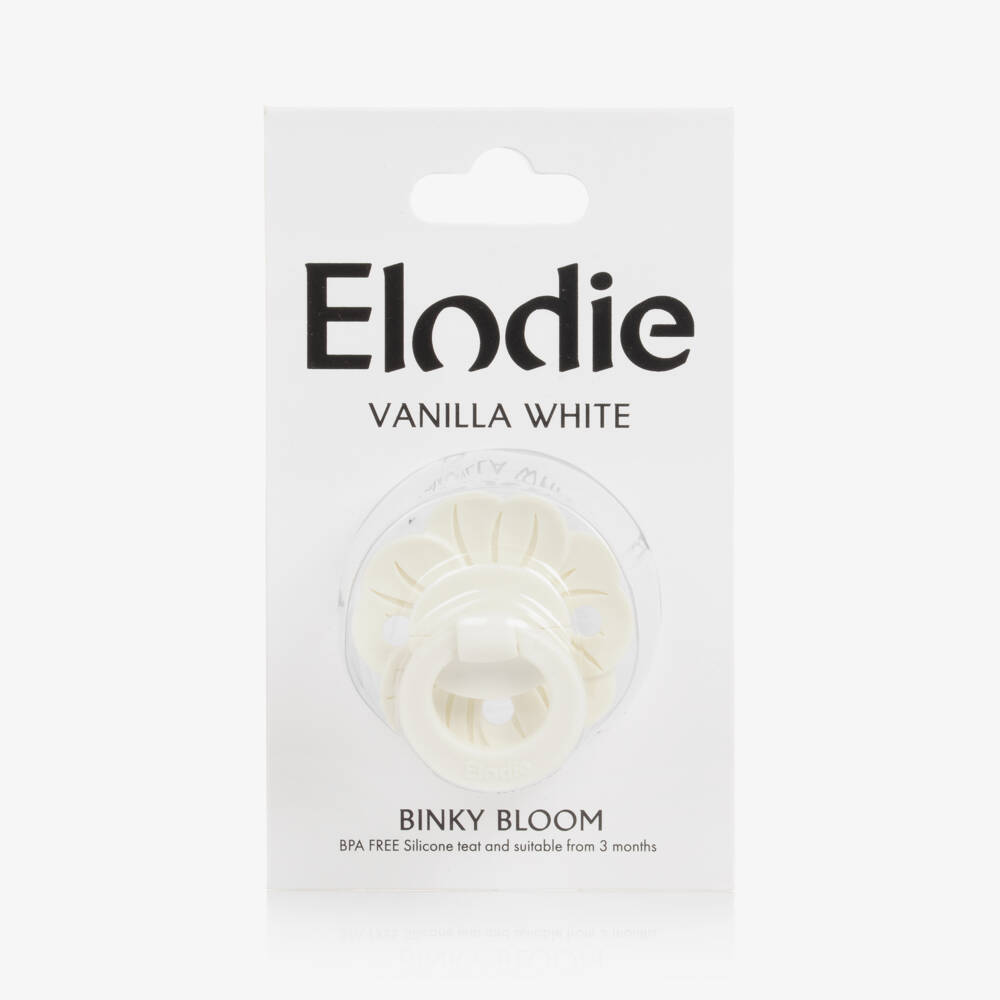 Elodie-White Binky Bloom Dummy | Childrensalon
