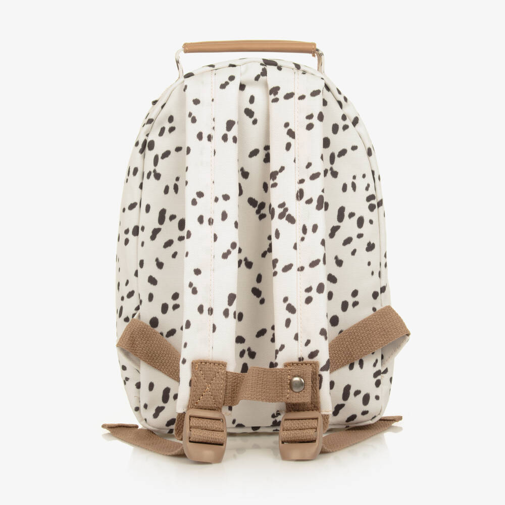 Elodie-White Dalmatian Print Backpack (29cm) | Childrensalon