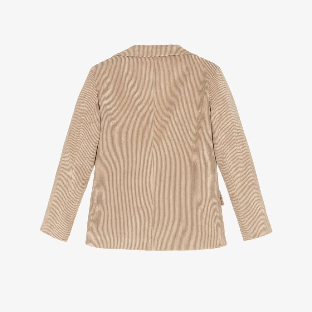 Elsy-Пиджак бежевый вельветовый для девочек | Childrensalon