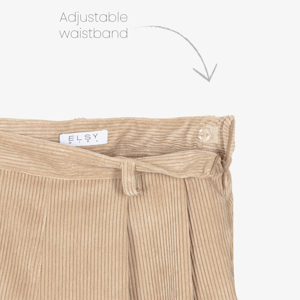 Elsy-شورت كوردروي لون بيج للبنات | Childrensalon