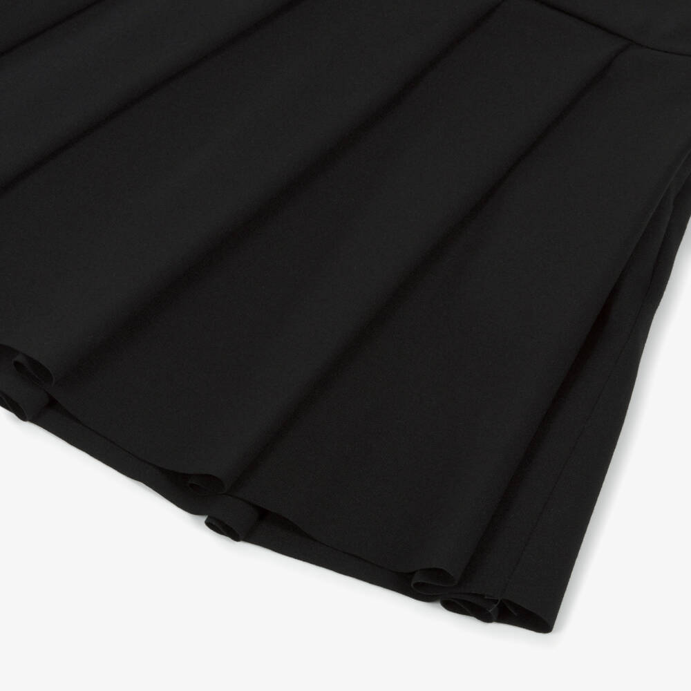 Elsy-Girls Black Pleated Milano Jersey Skirt | Childrensalon