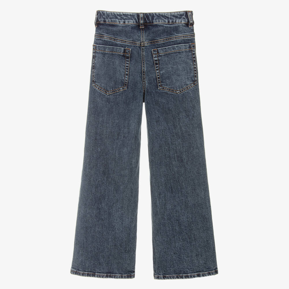 Elsy-Джинсы широкие синие для девочек | Childrensalon
