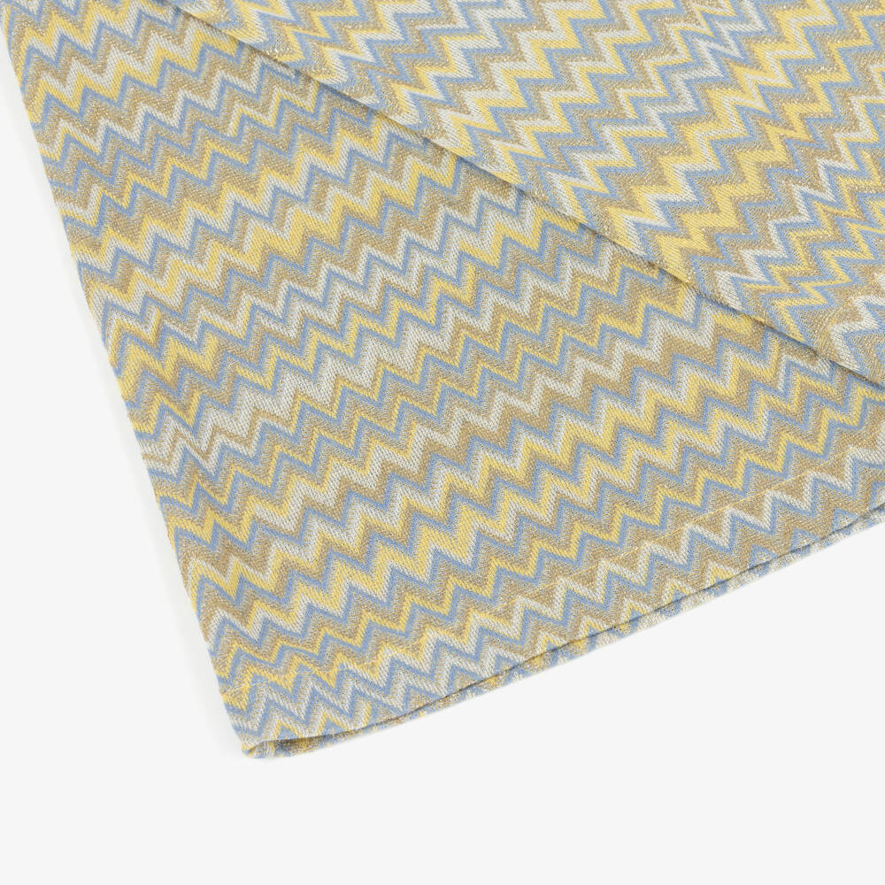couture by Elsy-Girls Gold & Blue Zigzag Trousers | Childrensalon