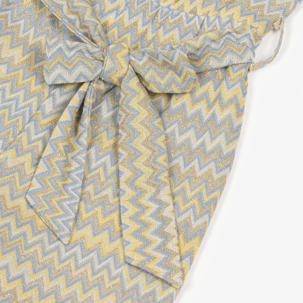 Elsy кутюр от-Girls Gold & Yellow Zigzag Jumpsuit | Childrensalon