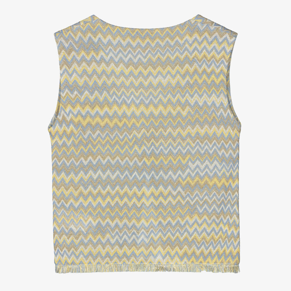 Elsy кутюр от-Жилет с золотым и жёлтым зигзагом для девочек | Childrensalon