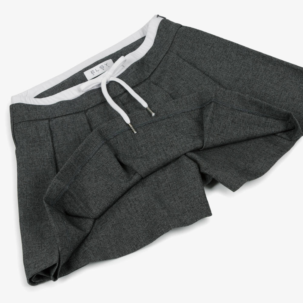 Elsy-سكورت بكسرات لون رمادي للبنات  | Childrensalon