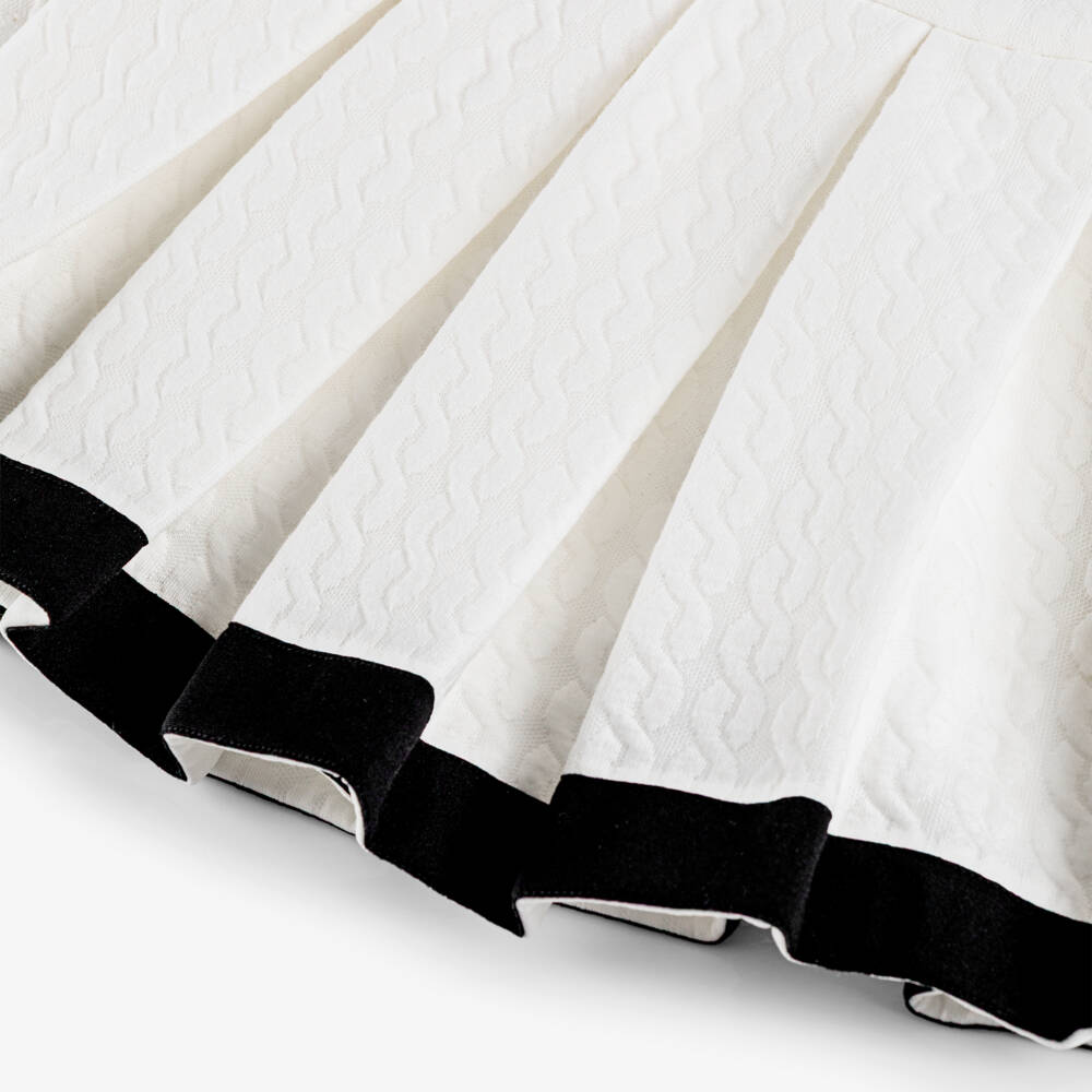 Elsy-Юбка кремовая в складку из трикотажа для девочек | Childrensalon