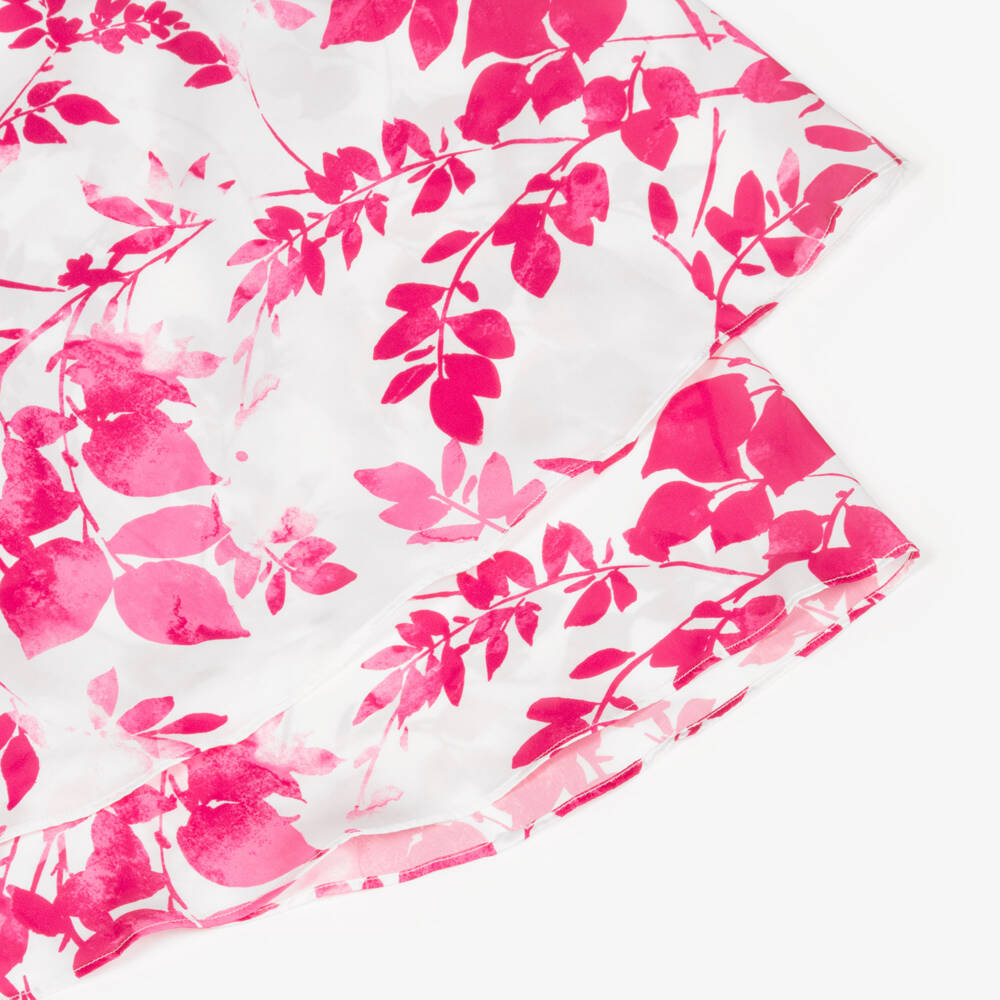 Elsy-Girls Pale Pink Floral Satin Palazzo Style Jumpsuit | Childrensalon