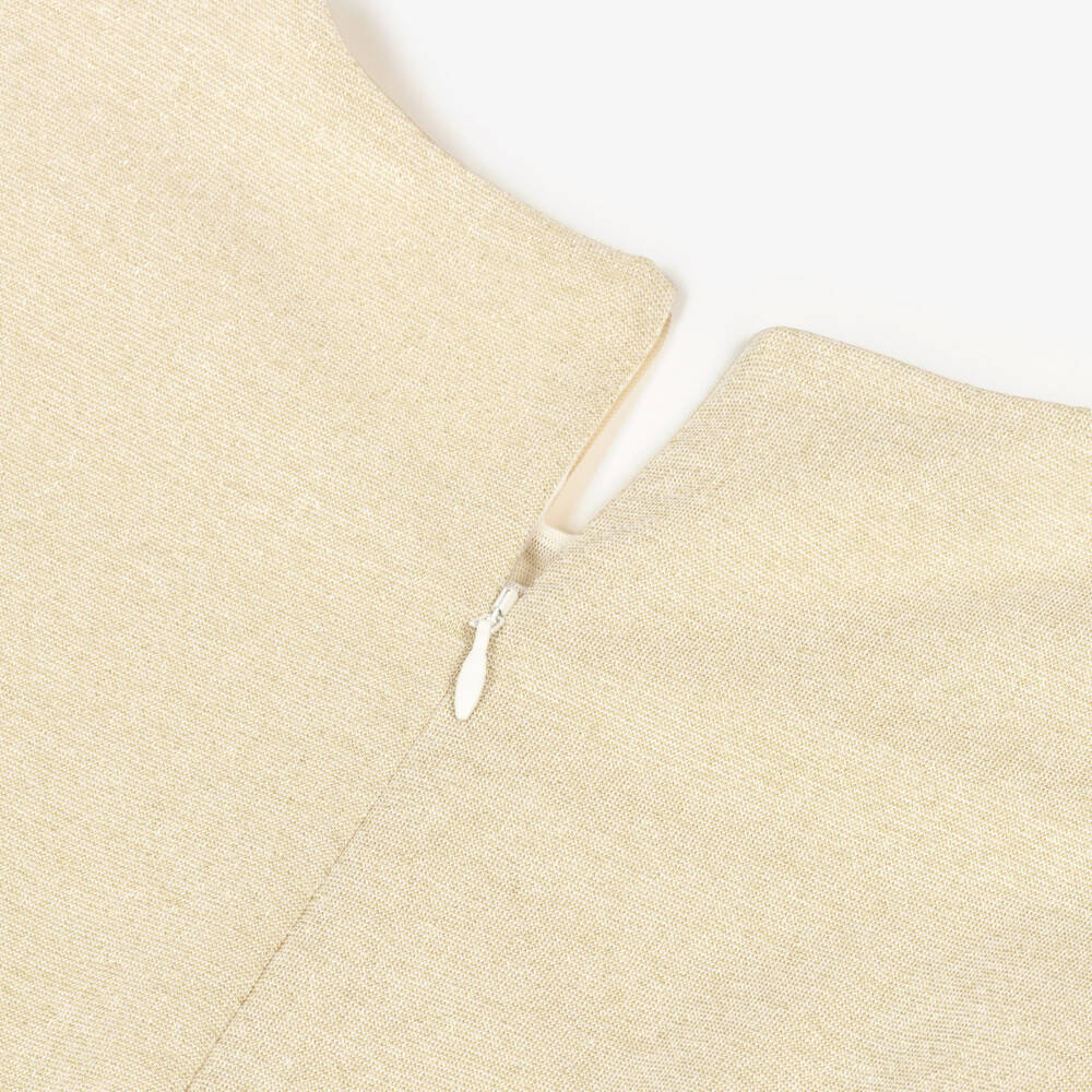 couture by Elsy-Girls Shimmery Gold Jersey Jumpsuit | Childrensalon