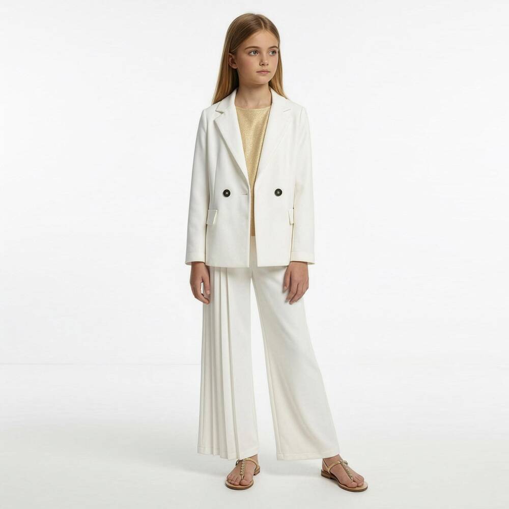 Elsy Couture-Girls Shimmery Gold Jersey T-Shirt | Childrensalon