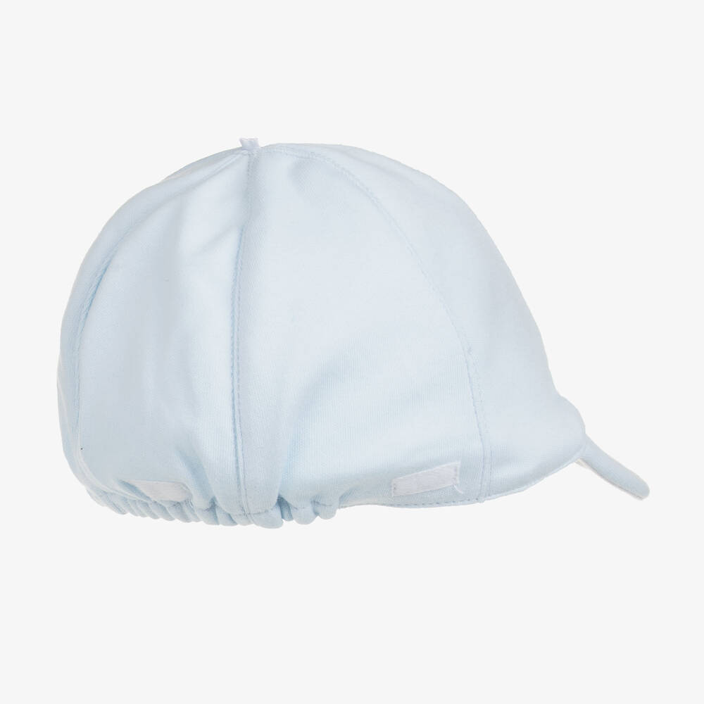 Emile et Rose-قبعة للشمس قطن لون أزرق فاتح للمواليد | Childrensalon