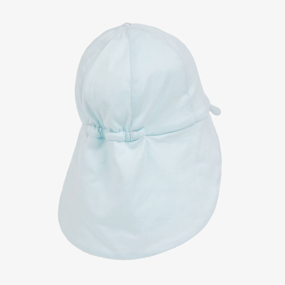 Emile et Rose-Baby Boys Pale Blue Cotton Sun Hat | Childrensalon